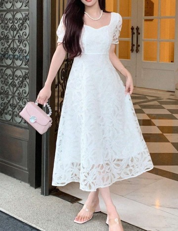 Rochie midi Shein, alb