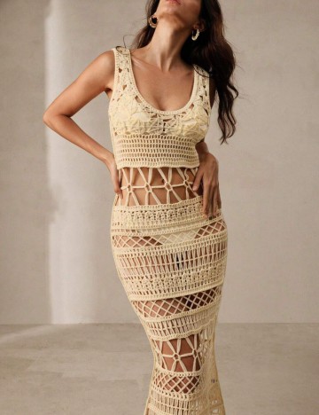Rochie midi Shein, bej