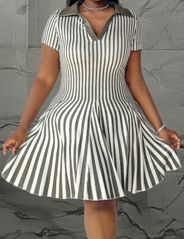 Rochie mini Shein Curve+, mix culori