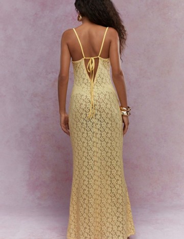 Rochie maxi Missguided by Shein, galben