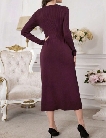Rochie midi Shein, vișiniu