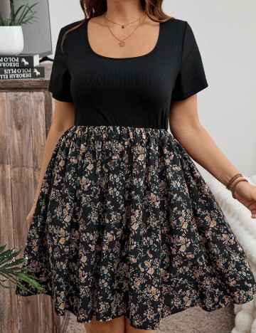 Rochie mini Shein Curve+, negru