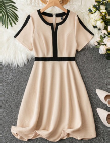 Rochie midi Shein Curve+, crem