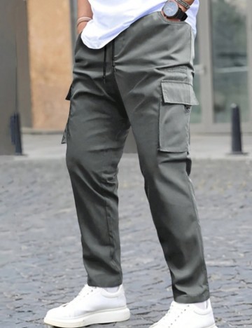 Pantaloni cargo MANFINITY by Shein, gri