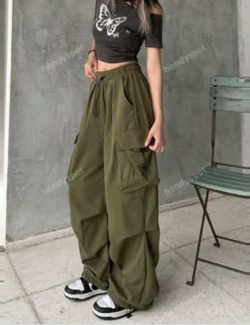 Pantaloni cargo Shein, kaki