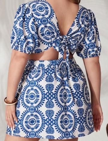 Rochie mini Shein Curve+, mix culori