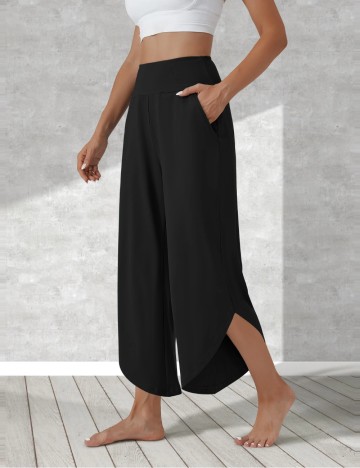 Pantaloni 3/4 Shein, negru