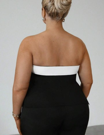 Top Shein Curve+, negru