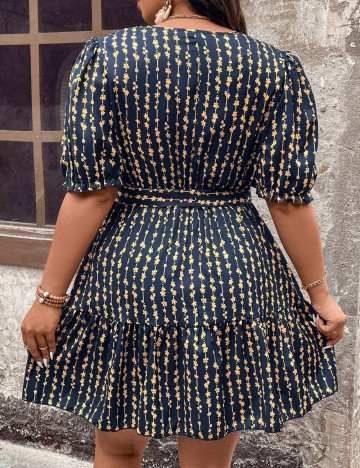 Rochie mini Shein Curve+, mix culori