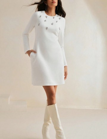 Rochie mini Shein, alb