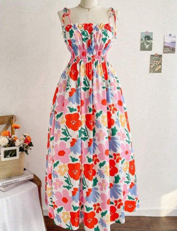 Rochie maxi Shein Curve+, mix culori
