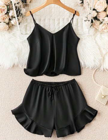 Compleu pijamale Shein, negru