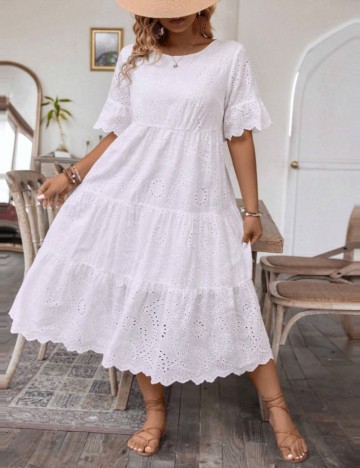 Rochie midi Shein, alb
