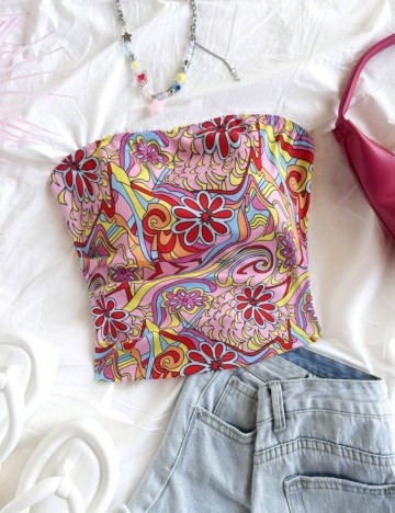 Top Shein, mix culori