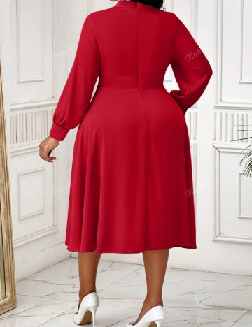 Rochie midi Shein Curve+, roșu