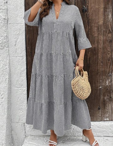 Rochie maxi Shein Curve+, mix culori