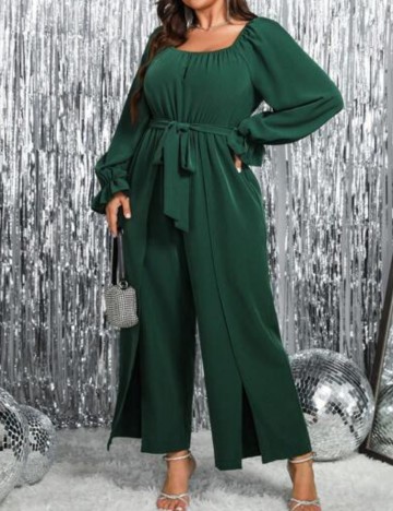 Salopetă Shein Curve+, verde