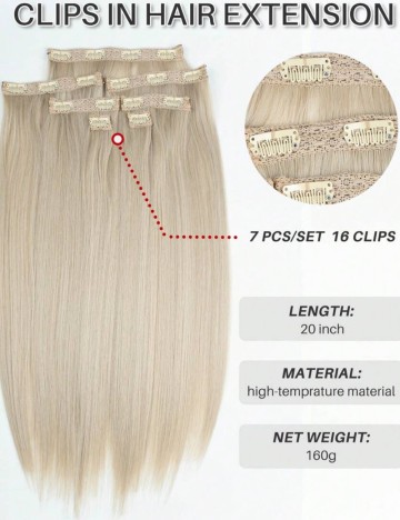 Set extensii Shein, blond