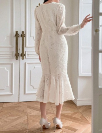 Rochie midi DAZY by Shein, crem