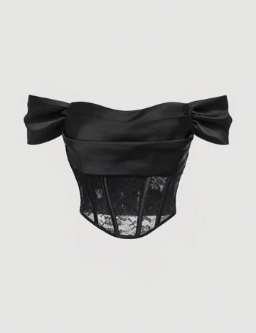 Top Shein Curve+, negru
