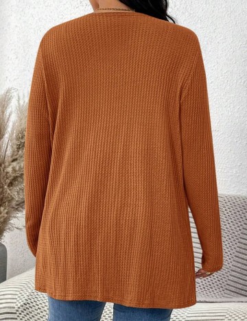 Cardigan Shein Curve+, cărămiziu