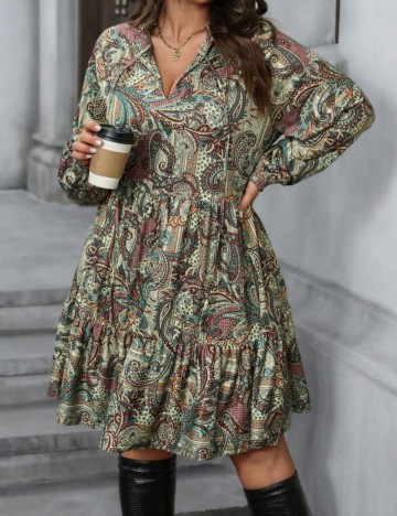 Rochie mini Shein Curve+, mix culori