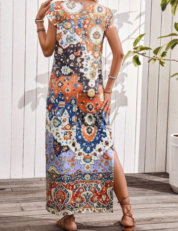 Rochie maxi Shein, mix culori