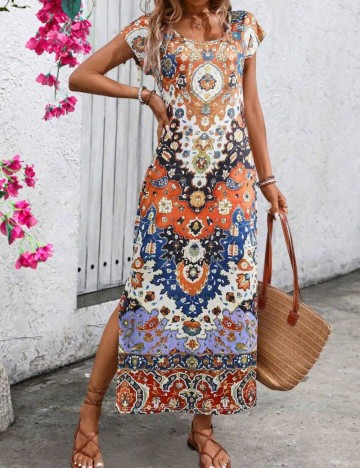 Rochie maxi Shein, mix culori