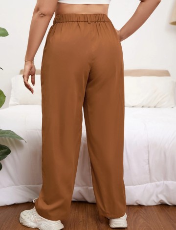 Pantaloni Shein Curve+, maro