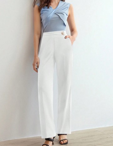 Pantaloni Shein, alb