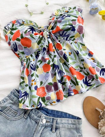 Top Shein, mix culori