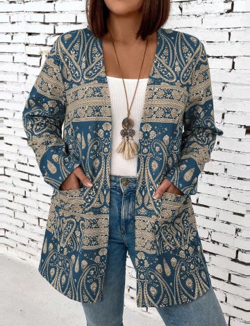 Cardigan Shein Curve+, mix culori