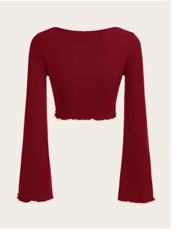 Top Shein Curve+, vișiniu