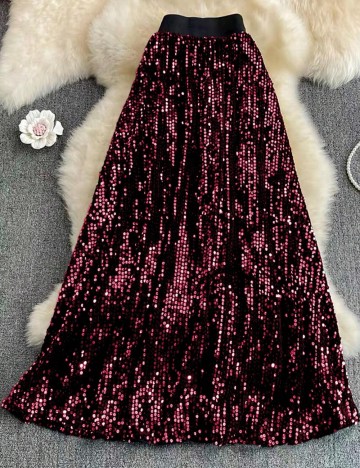 Fustă maxi Shein Curve+, mix culori