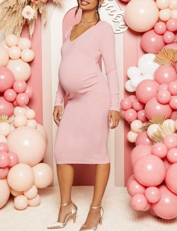 Rochie midi Shein, roz