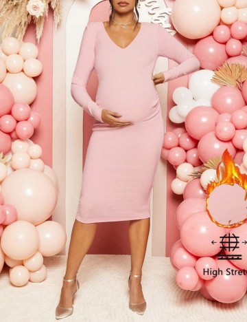 Rochie midi Shein, roz