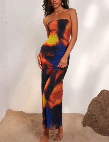 Rochie maxi Shein, mix culori