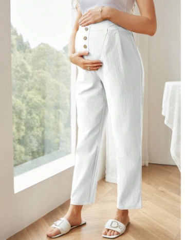 Pantaloni Shein, alb