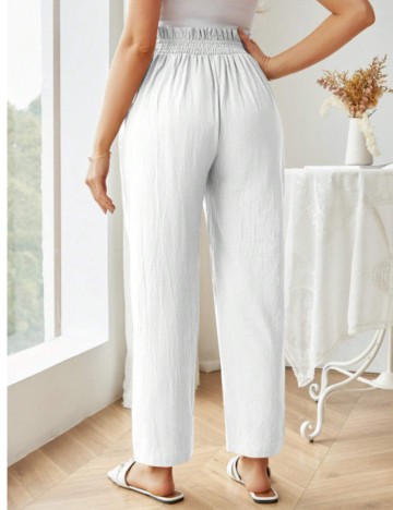 Pantaloni Shein, alb