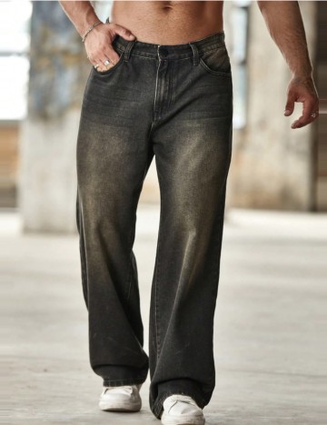 Jeans MANFINITY by Shein, negru