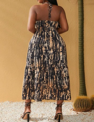 Rochie maxi Shein Curve+, mix culori