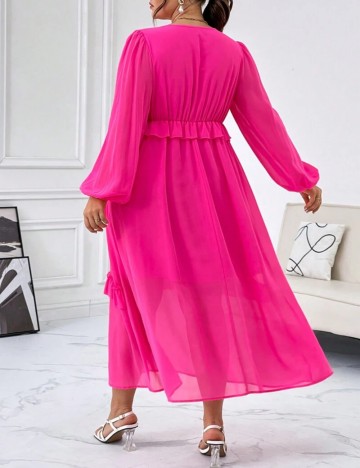 Rochie midi Shein Curve+, roz