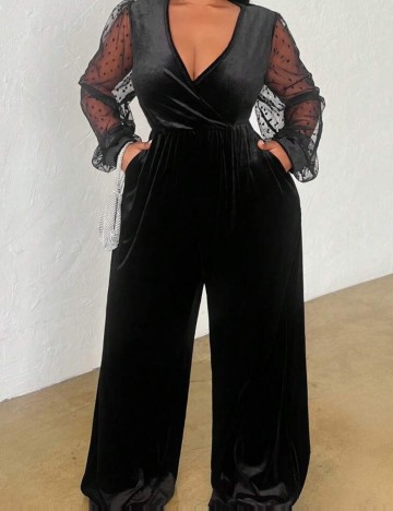 Salopetă Shein Curve+, negru
