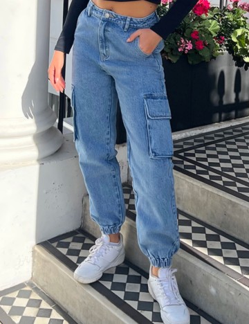 Jeans Shein, albastru
