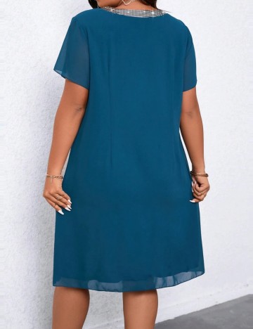 Rochie midi Shein Curve+, albastru