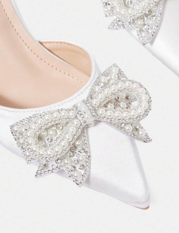 Pantofi cu toc CUCCOO by SHEIN, ivory