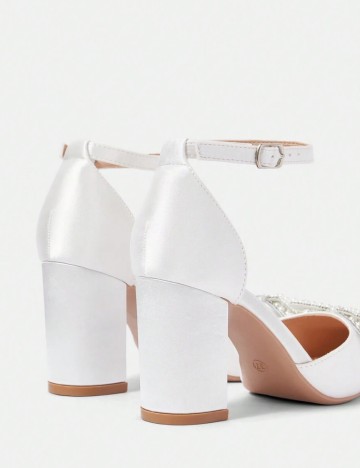 Pantofi cu toc CUCCOO by SHEIN, ivory