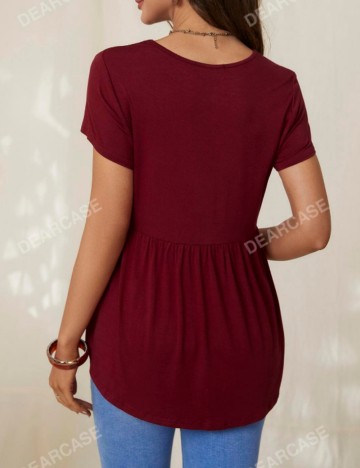 Tricou Shein, vișiniu