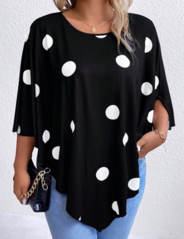 Tricou Shein Curve+, negru