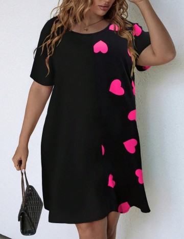 Rochie mini Shein Curve+, mix culori